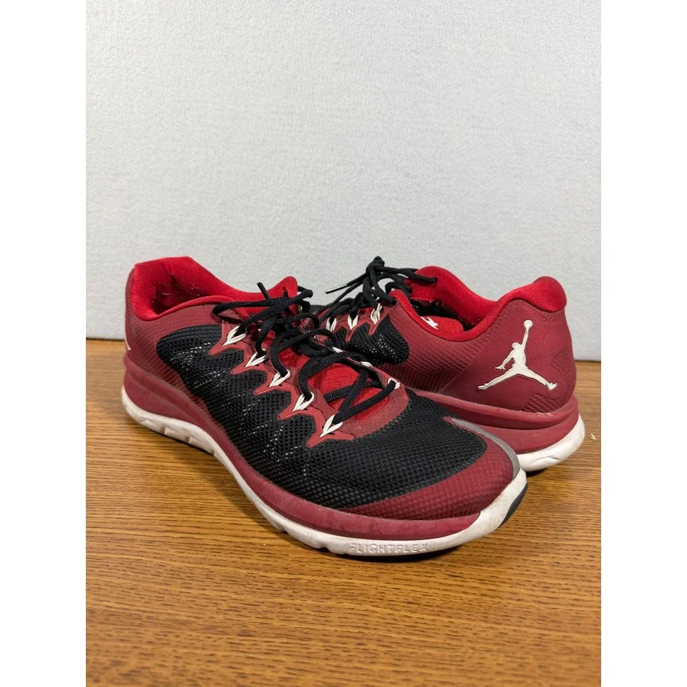 Jordan Flight Flex Trainer Mens Red Black Athletic Sneakers 654268-601
